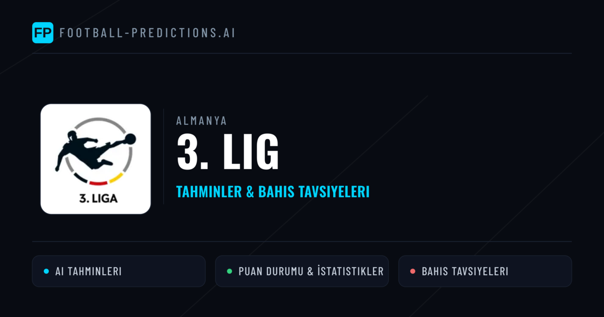 Almanya 3. Lig Tahminleri & Bahis İpuçları