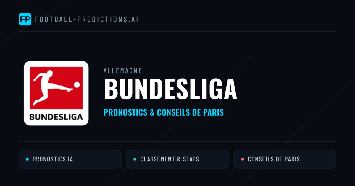 Allemagne Bundesliga Pronostics Football — Expert et Gratuits