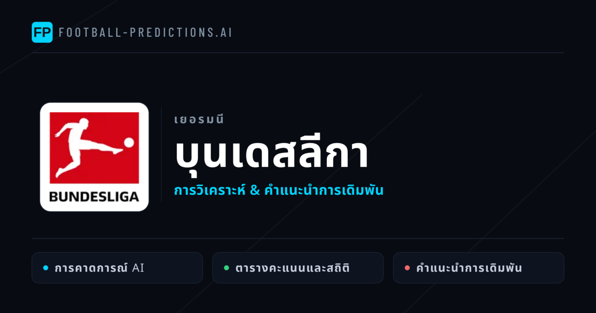 วิเคราะห์บอล เยอรมนี บุนเดสลีกา & เคล็ดลับเดิมพัน