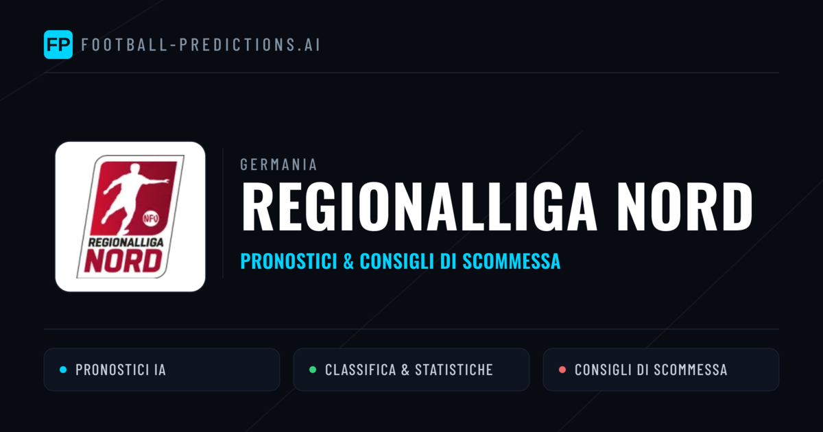 Germania Regionalliga Nord Pronostici Calcio — Gratis Oggi