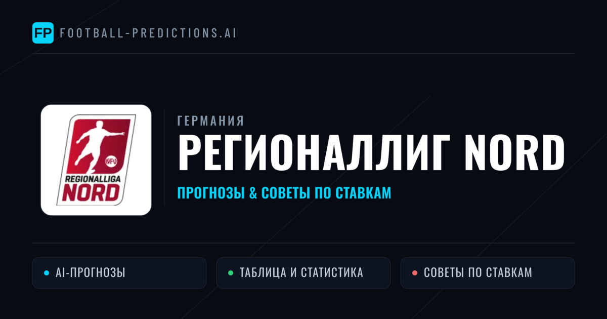 Прогнозы Германия Регионаллиг Nord — ставки и советы экспертов