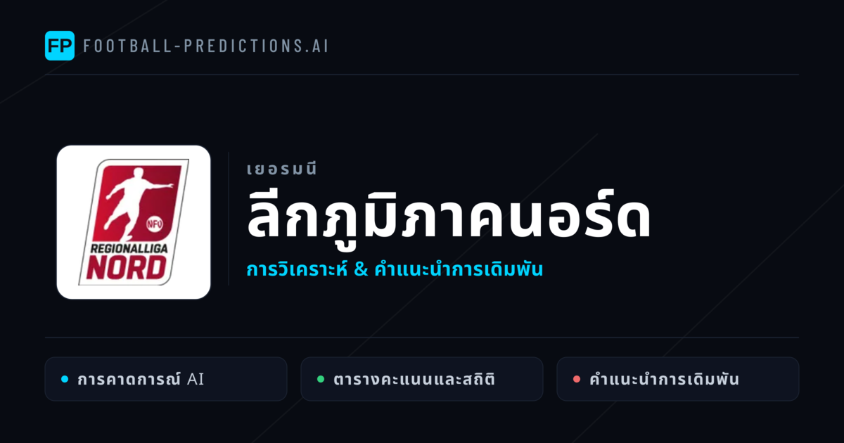 วิเคราะห์บอล เยอรมนี ลีกภูมิภาคนอร์ด & เคล็ดลับเดิมพัน