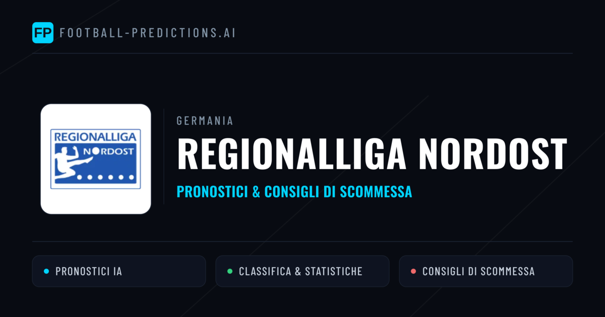 Germania Regionalliga Nordost Pronostici Calcio — Gratis Oggi