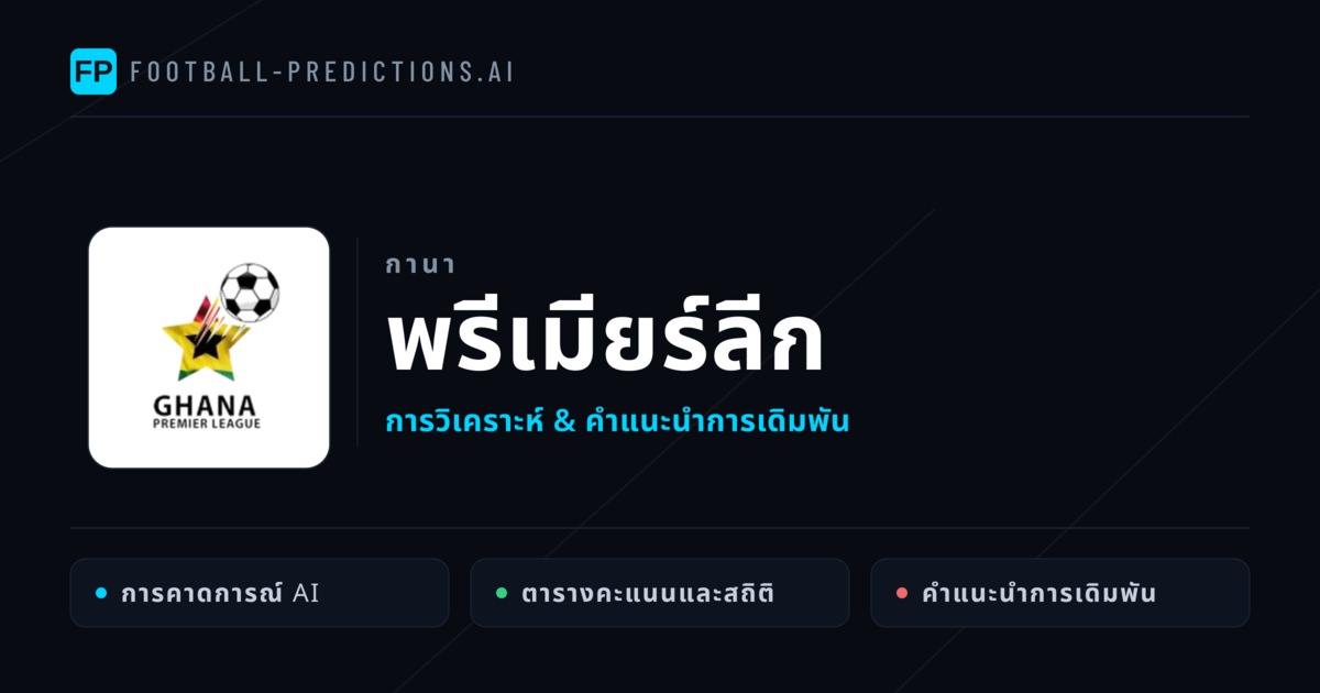 วิเคราะห์บอล กานา พรีเมียร์ลีก & เคล็ดลับเดิมพัน