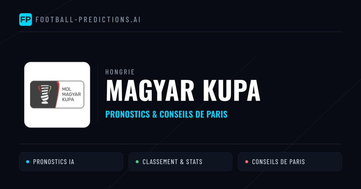 Hongrie Magyar Kupa Pronostics Football — Expert et Gratuits