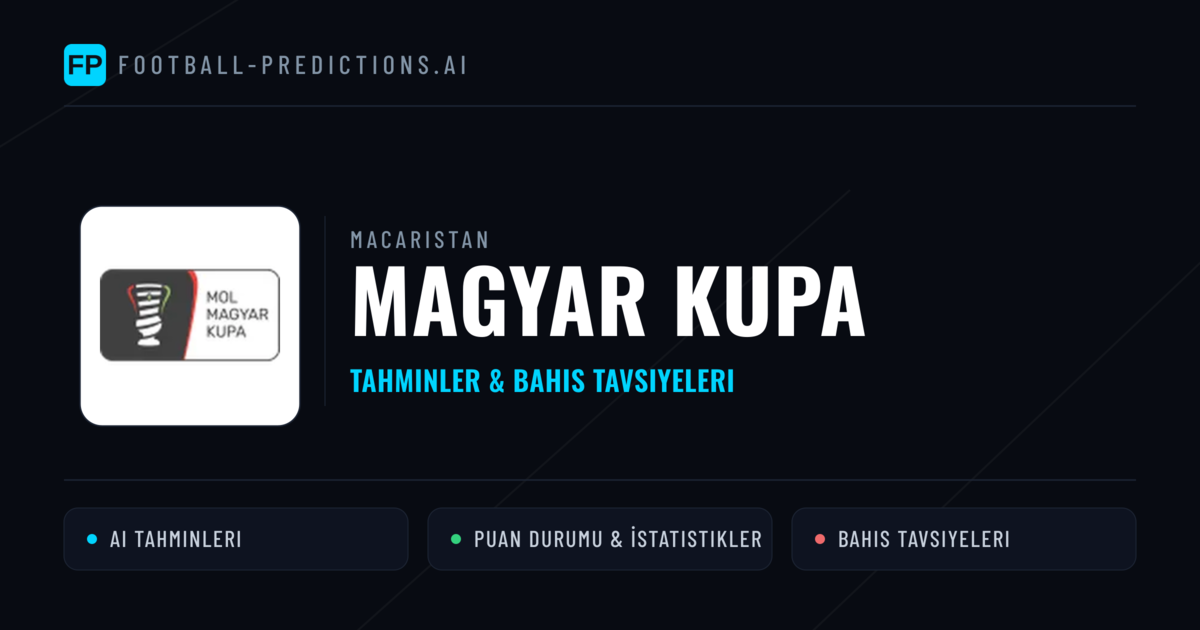 Macaristan Magyar Kupa Tahminleri & Bahis İpuçları