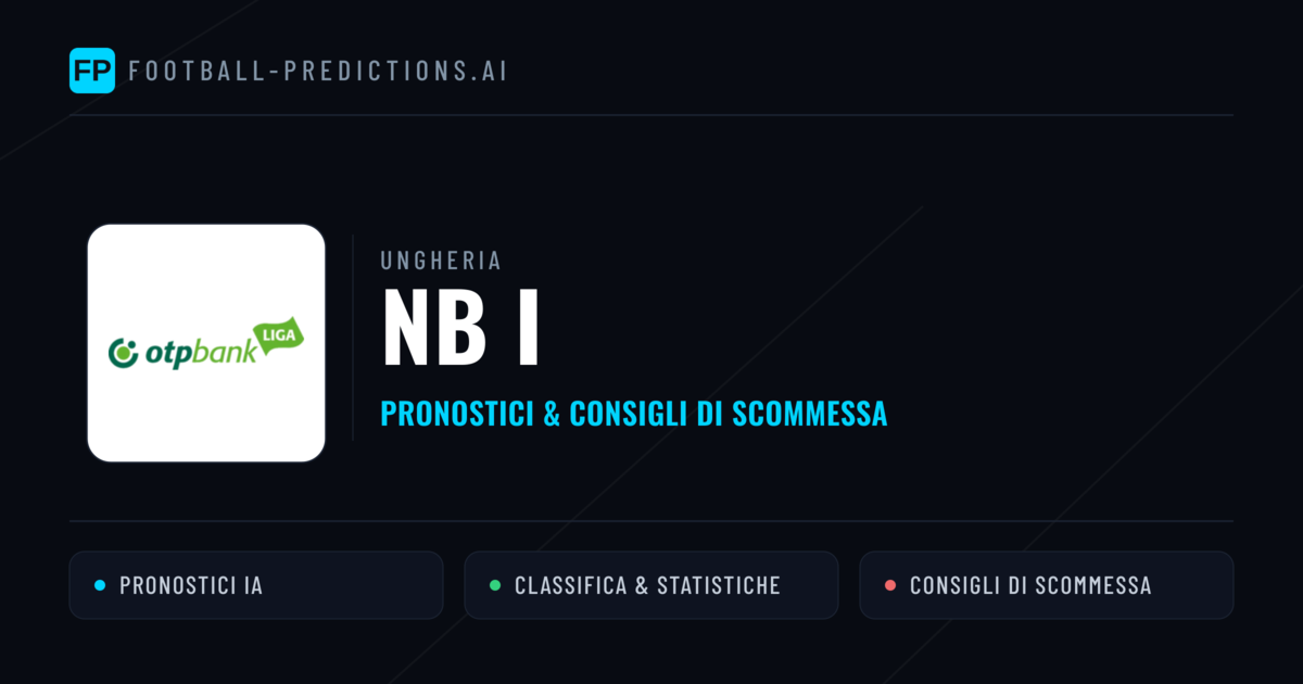 Ungheria NB I Pronostici Calcio — Gratis Oggi
