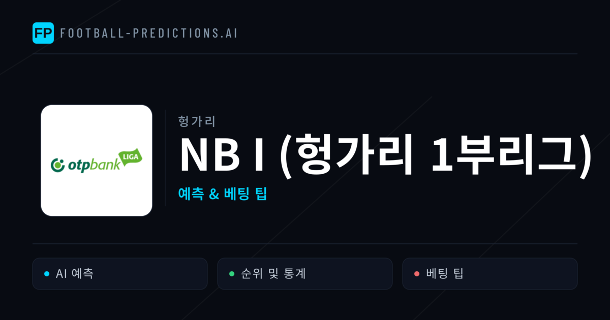 헝가리 NB I (헝가리 1부리그) 축구 예측 & 베팅 팁