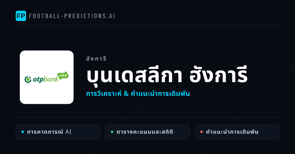 วิเคราะห์บอล ฮังการี บุนเดสลีกา ฮังการี & เคล็ดลับเดิมพัน