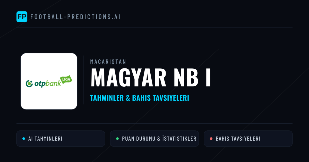Macaristan Magyar NB I Tahminleri & Bahis İpuçları