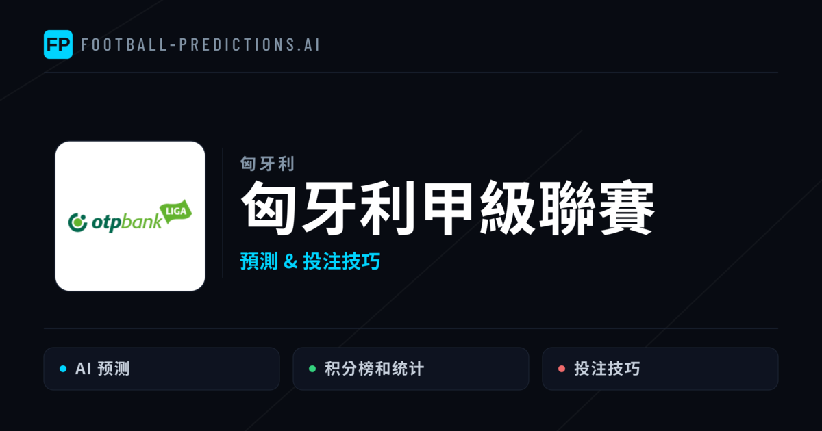 匈牙利甲級聯賽運彩預測 — 足球賽事分析與投注推薦