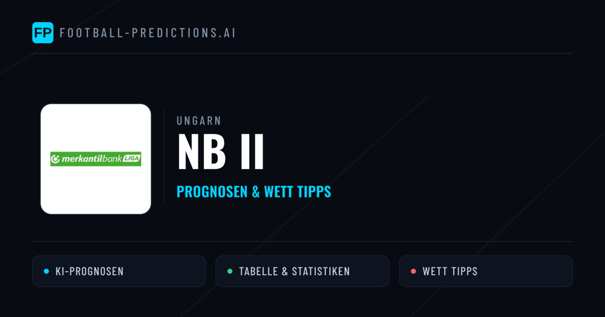 Ungarn NB II Wett Tipps — Fußball Prognosen