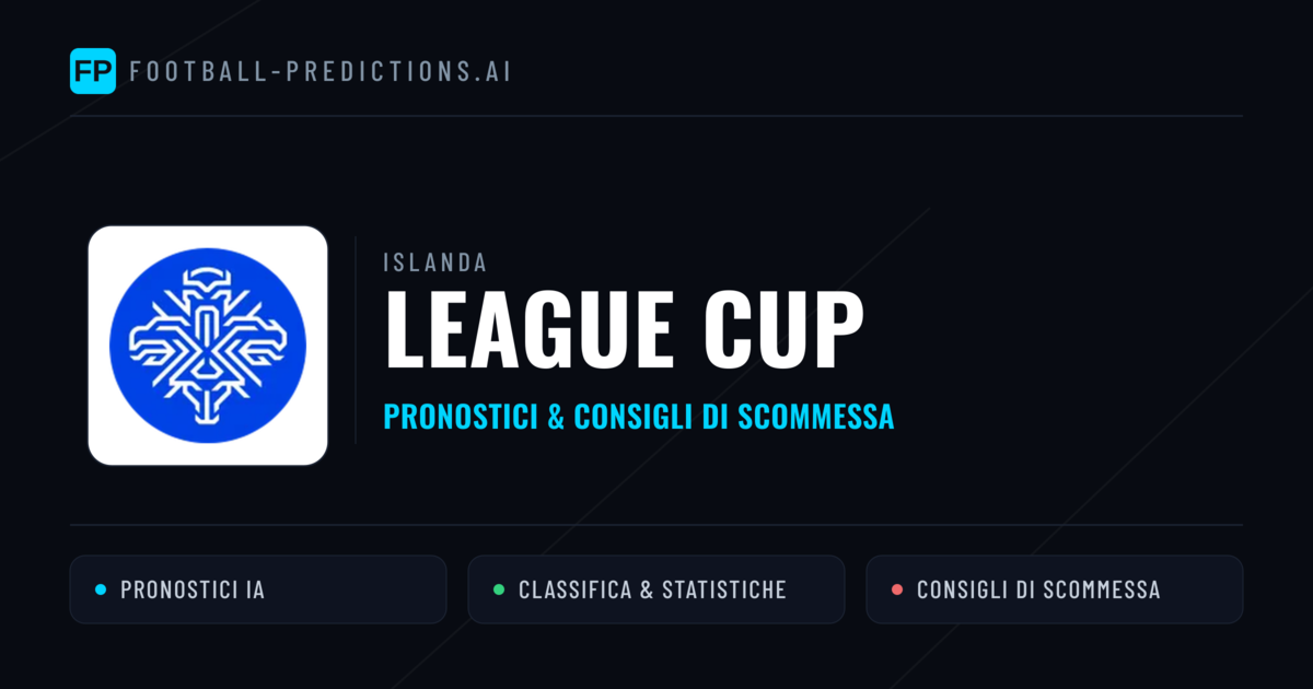 Islanda League Cup Pronostici Calcio — Gratis Oggi