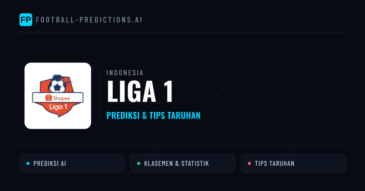 Indonesia Liga 1 Prediksi & Tips Taruhan - Prediksi bola malam ini