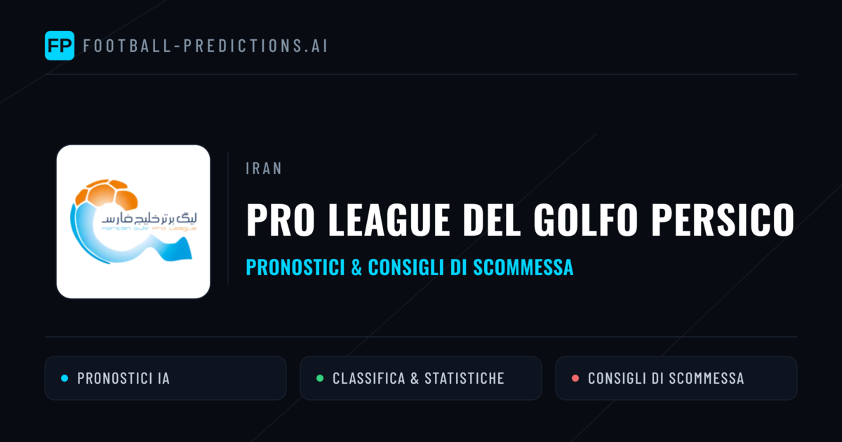 Iran Pro League del Golfo Persico Pronostici Calcio — Gratis Oggi