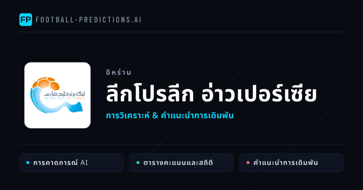 วิเคราะห์บอล อิหร่าน ลีกโปรลีก อ่าวเปอร์เซีย & เคล็ดลับเดิมพัน