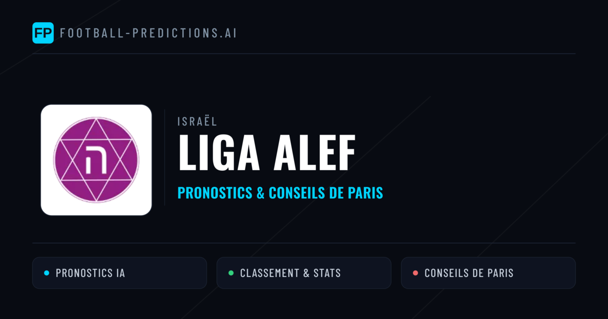 Israël Liga Alef Pronostics Football — Expert et Gratuits