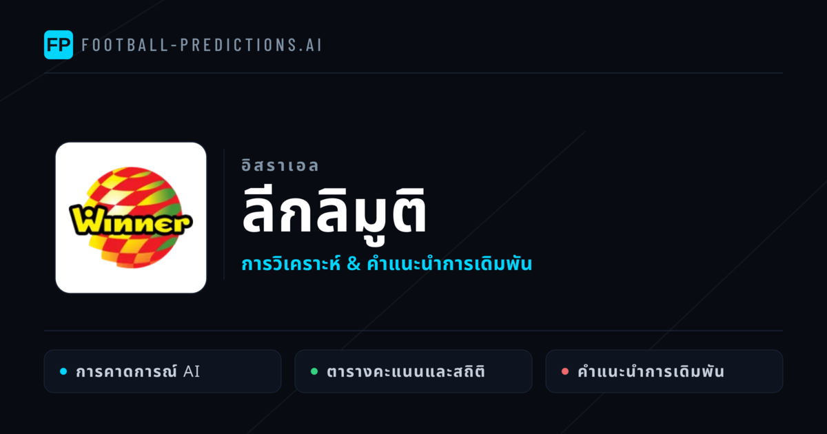 วิเคราะห์บอล อิสราเอล ลีกลิมูติ & เคล็ดลับเดิมพัน