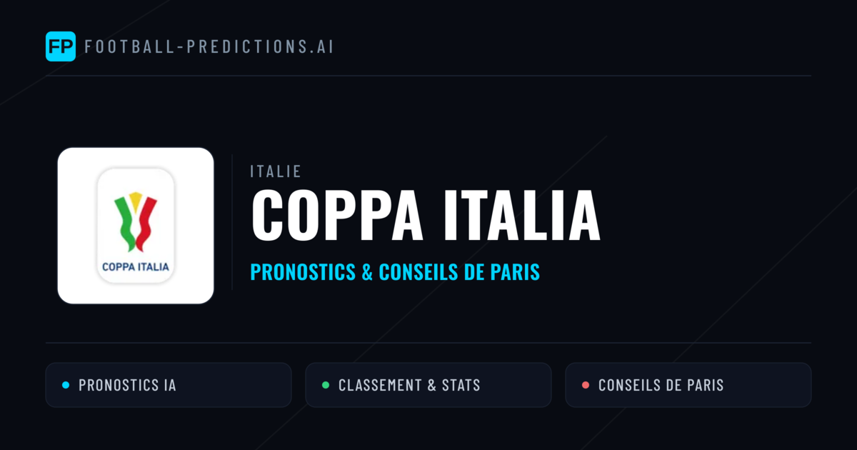 Italie Coppa Italia Pronostics Football — Expert et Gratuits
