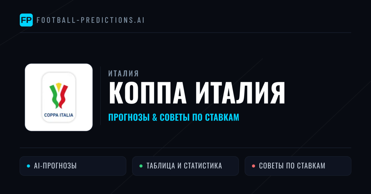 Прогнозы Италия Коппа Италия — ставки и советы экспертов