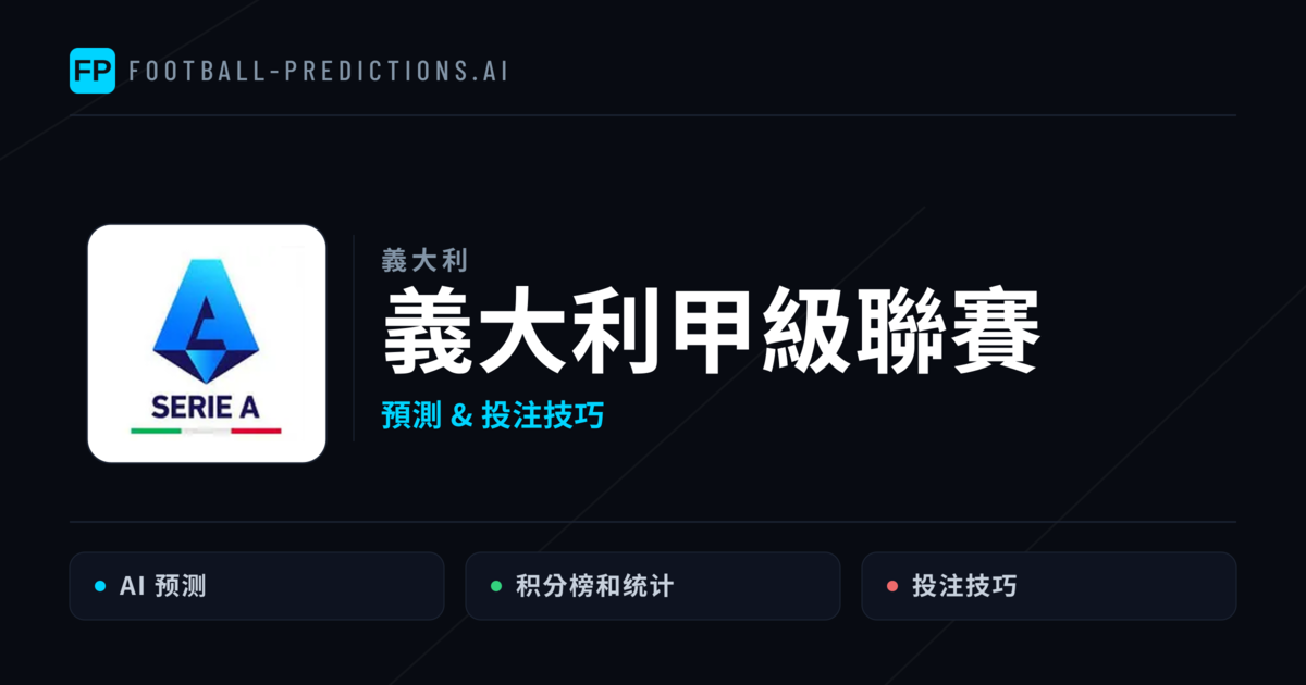 義大利甲級聯賽運彩預測 — 足球賽事分析與投注推薦