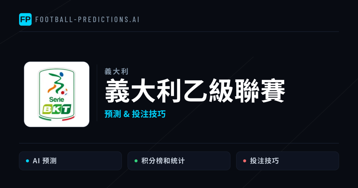 義大利乙級聯賽運彩預測 — 足球賽事分析與投注推薦