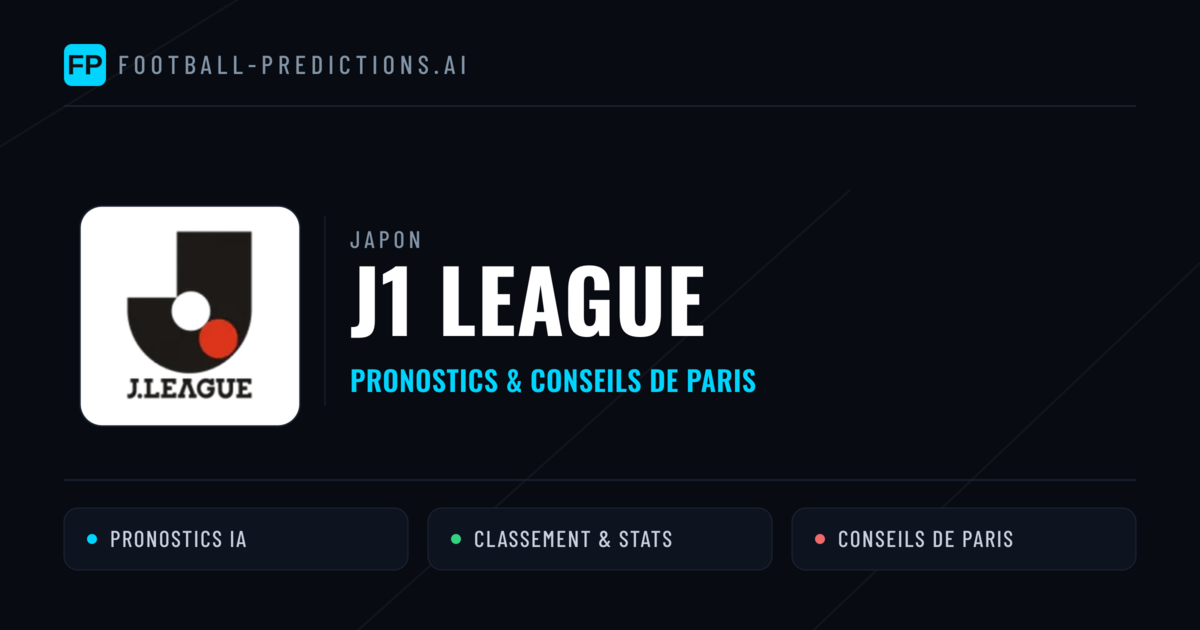 Japon J1 League Pronostics Football — Expert et Gratuits