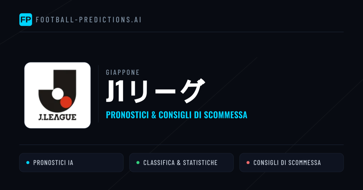 Giappone J1リーグ Pronostici Calcio — Gratis Oggi