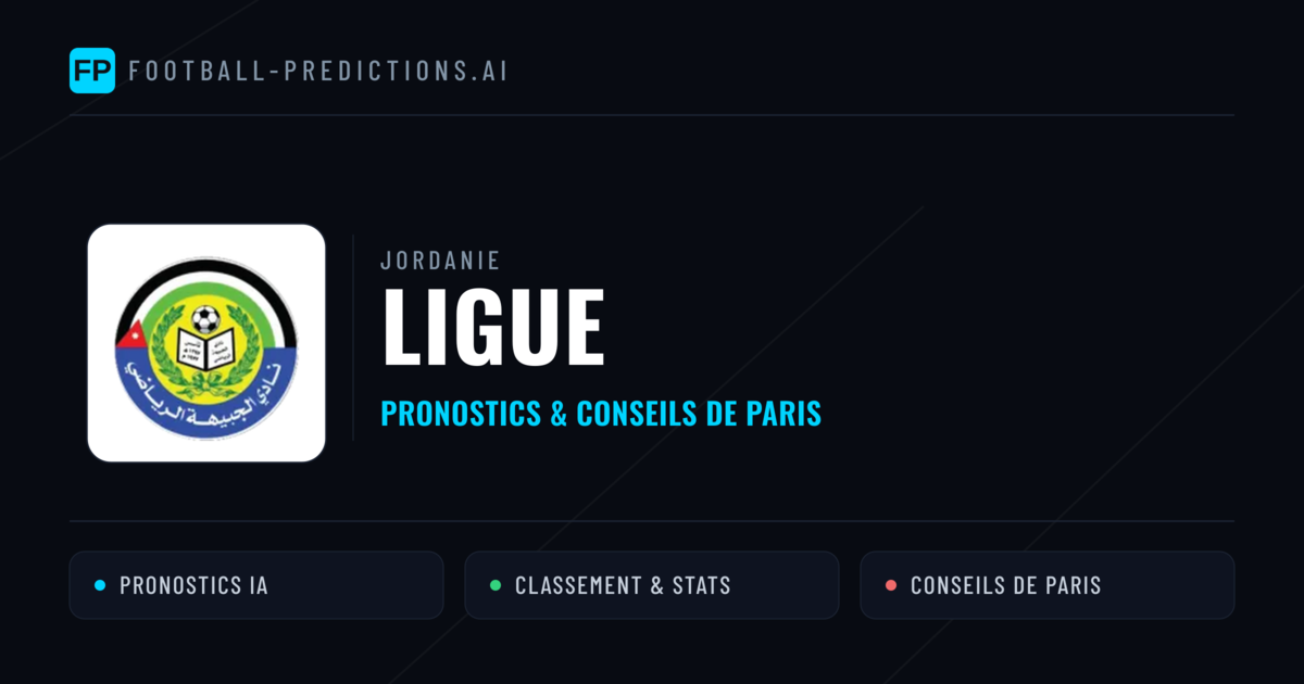 Jordanie Ligue Pronostics Football — Expert et Gratuits