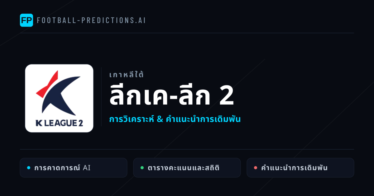 วิเคราะห์บอล เกาหลีใต้ ลีกเค-ลีก 2 & เคล็ดลับเดิมพัน