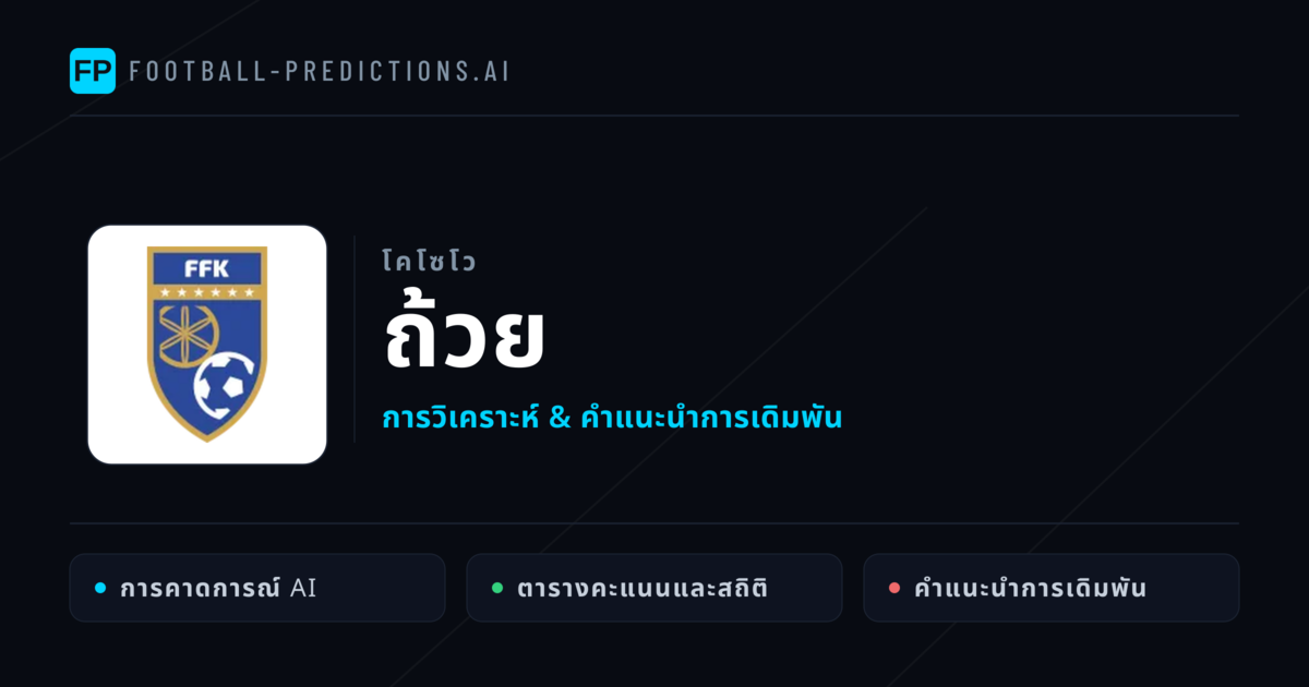 วิเคราะห์บอล โคโซโว ถ้วย & เคล็ดลับเดิมพัน
