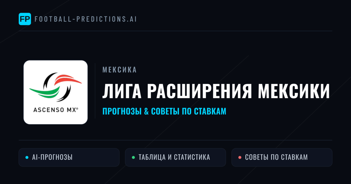Прогнозы Мексика Лига расширения Мексики — ставки и советы экспертов