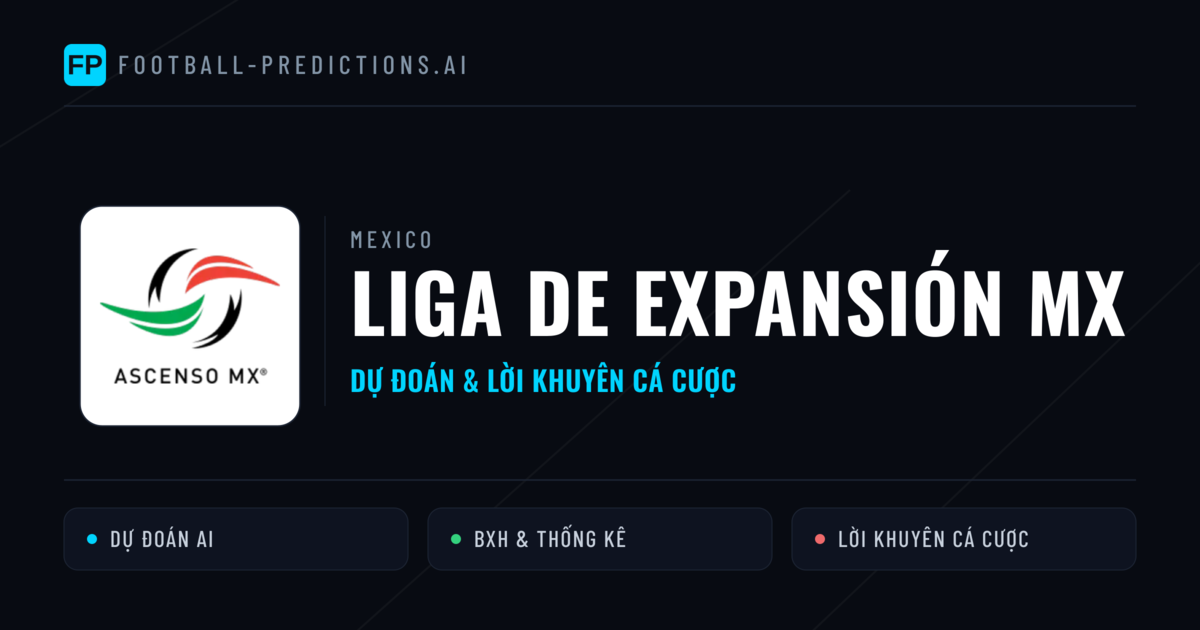 Mexico dự đoán bóng đá Liga de Expansión MX & mẹo cá cược