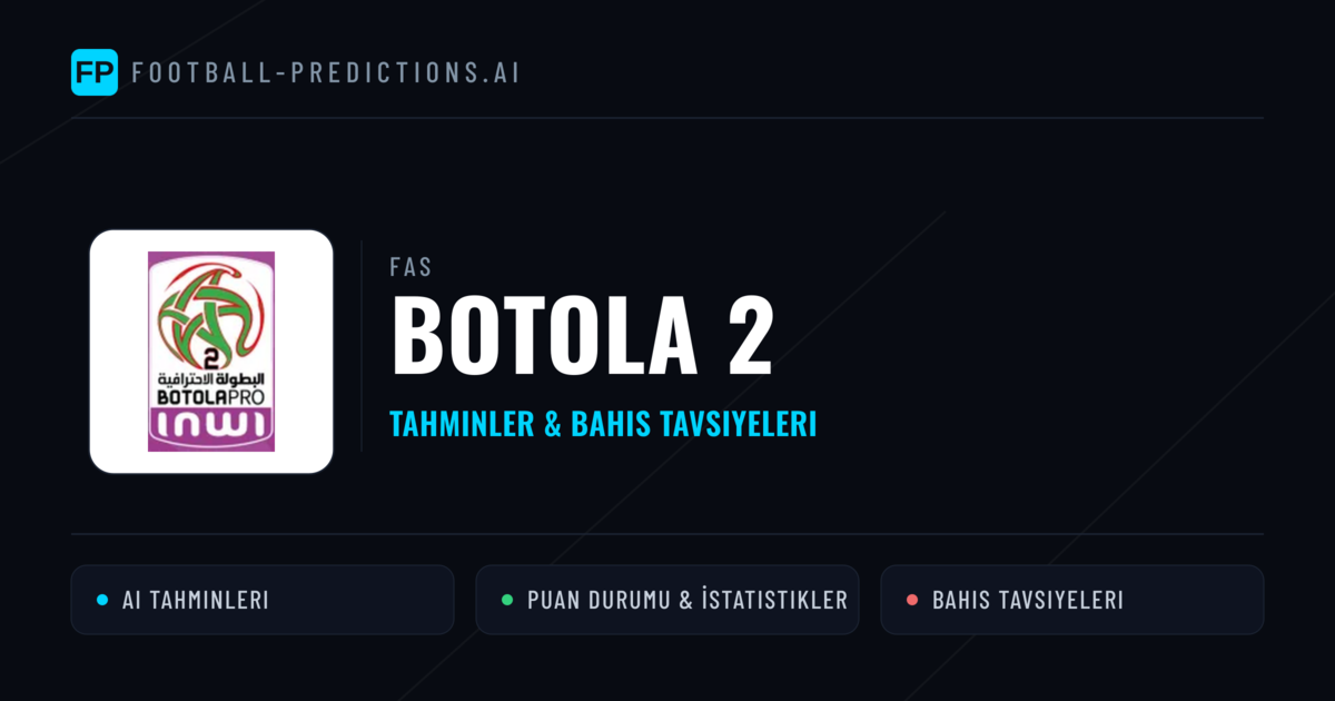 Fas Botola 2 Tahminleri & Bahis İpuçları