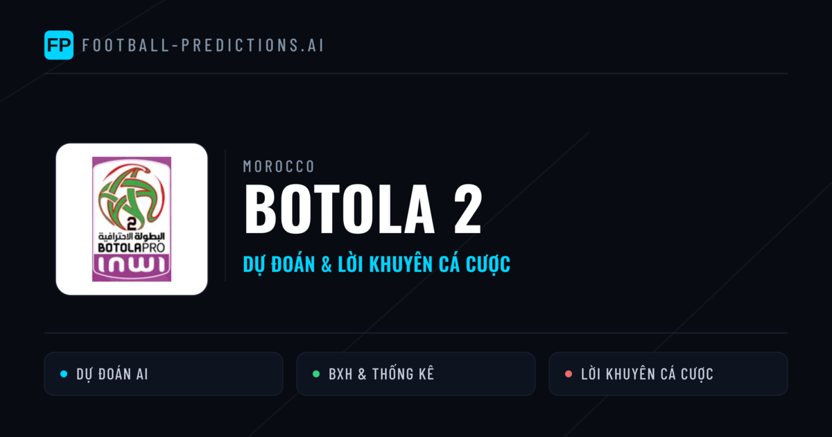 Morocco dự đoán bóng đá Botola 2 & mẹo cá cược