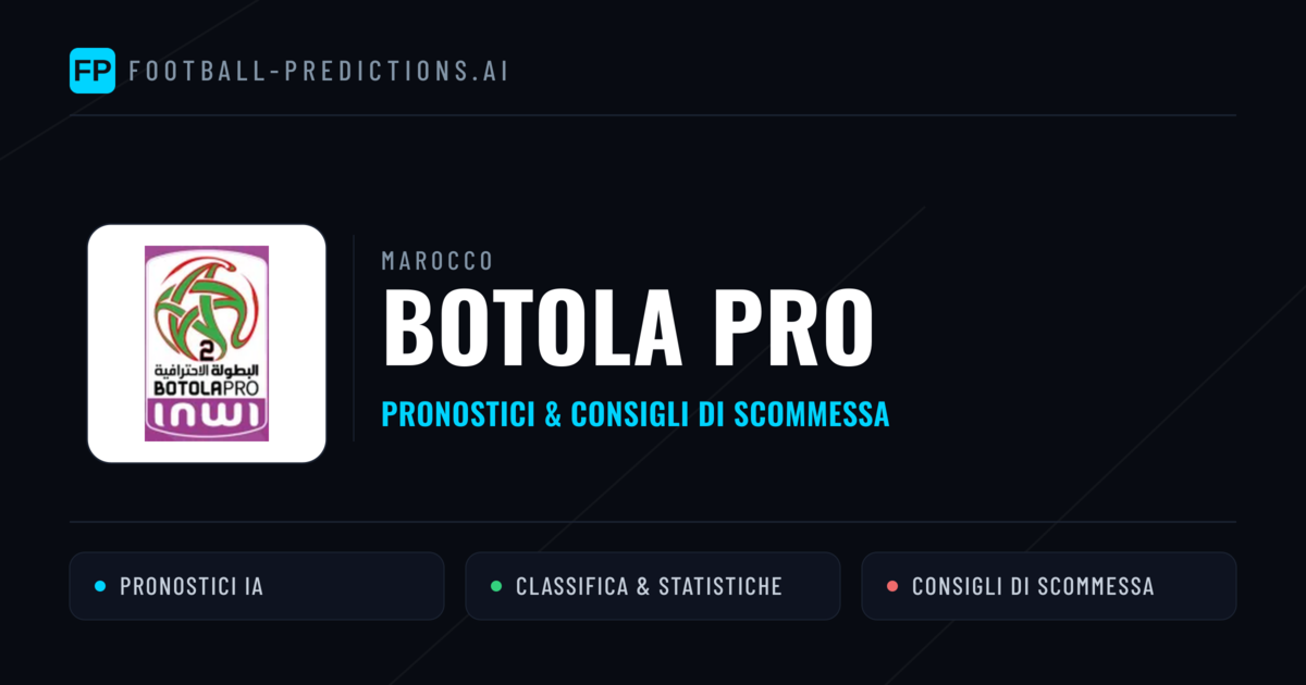 Marocco Botola Pro Pronostici Calcio — Gratis Oggi