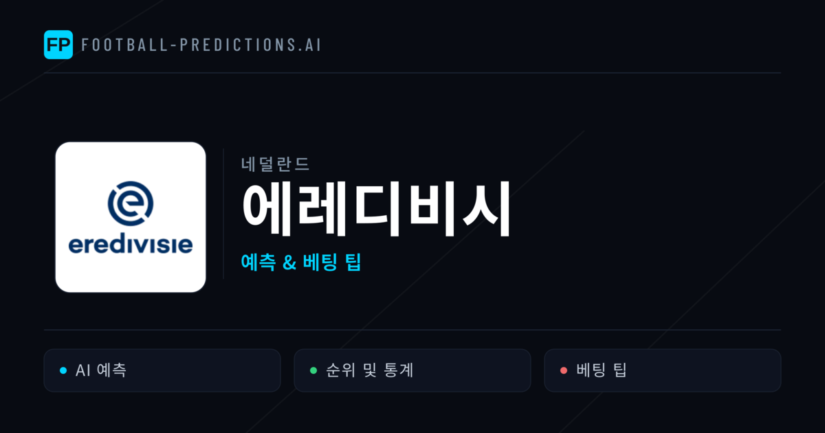 네덜란드 에레디비시 축구 예측 & 베팅 팁