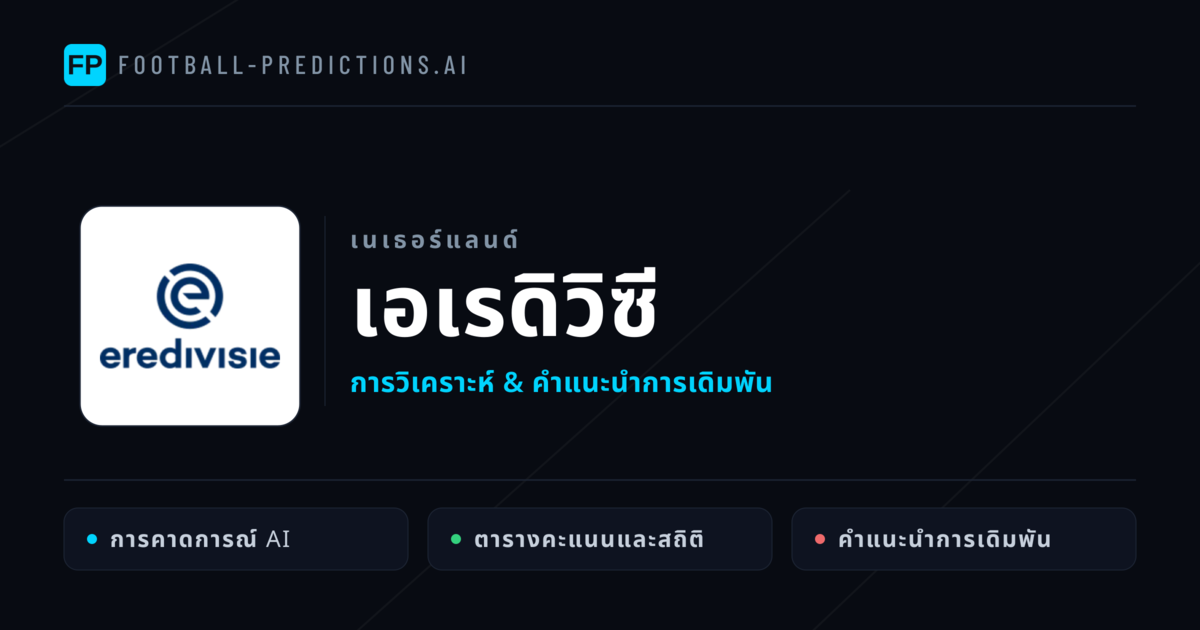วิเคราะห์บอล เนเธอร์แลนด์ เอเรดิวิซี & เคล็ดลับเดิมพัน