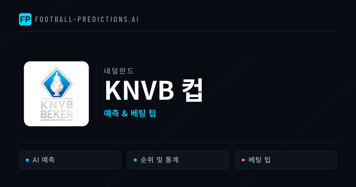 네덜란드 KNVB 컵 축구 예측 & 베팅 팁