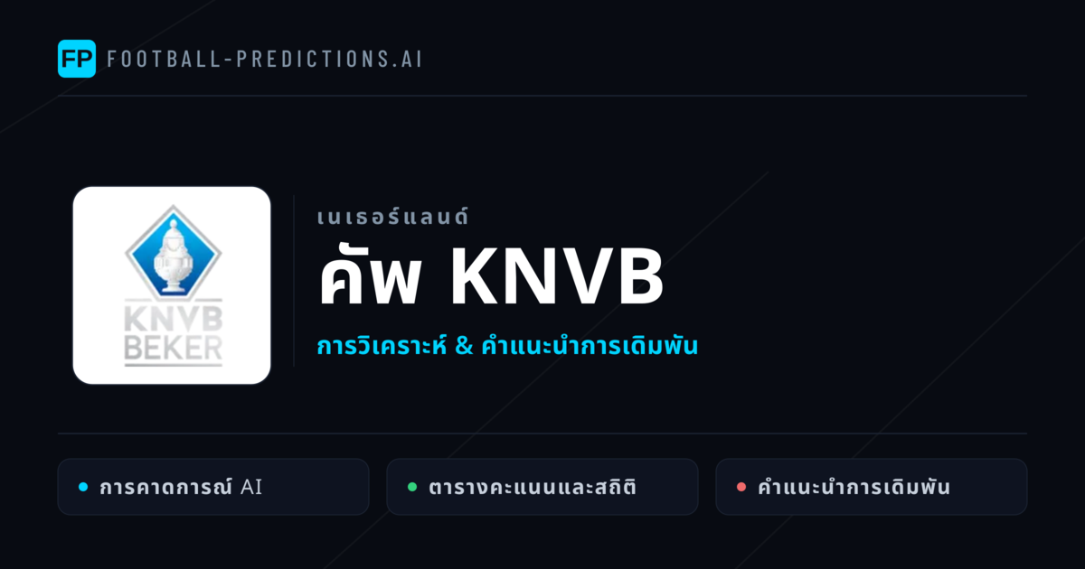 วิเคราะห์บอล เนเธอร์แลนด์ คัพ KNVB & เคล็ดลับเดิมพัน