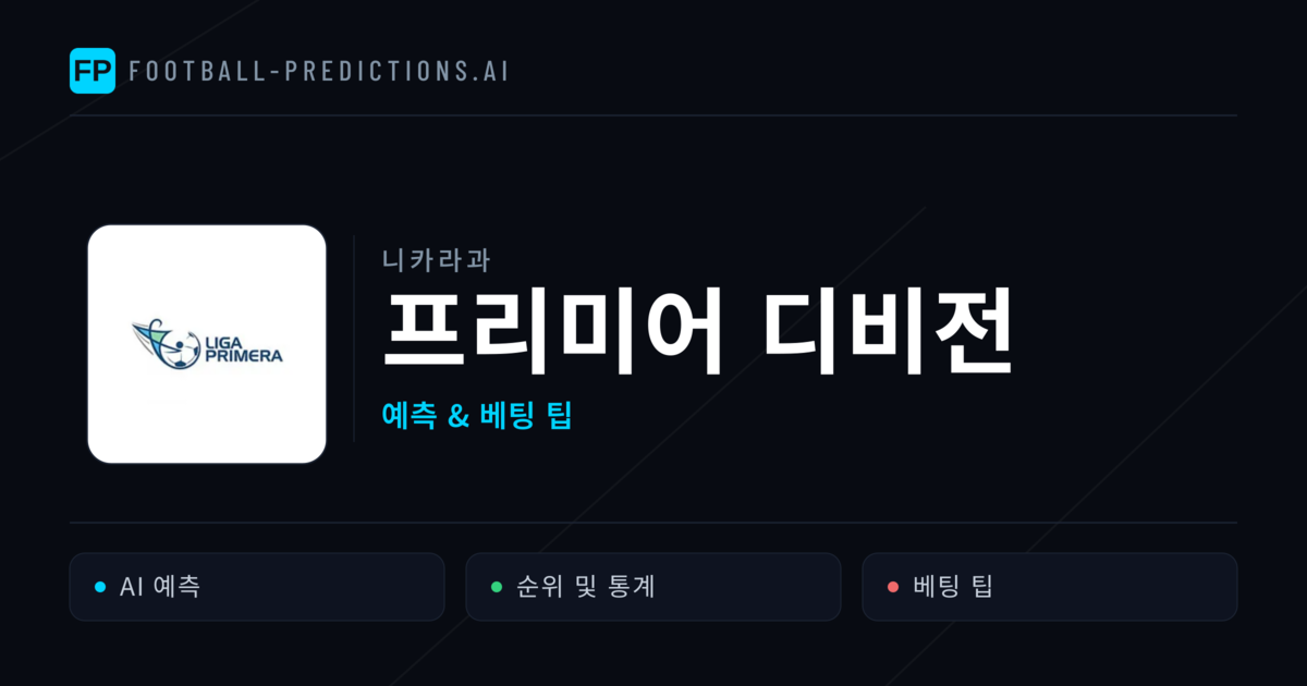 니카라과 프리미어 디비전 축구 예측 & 베팅 팁