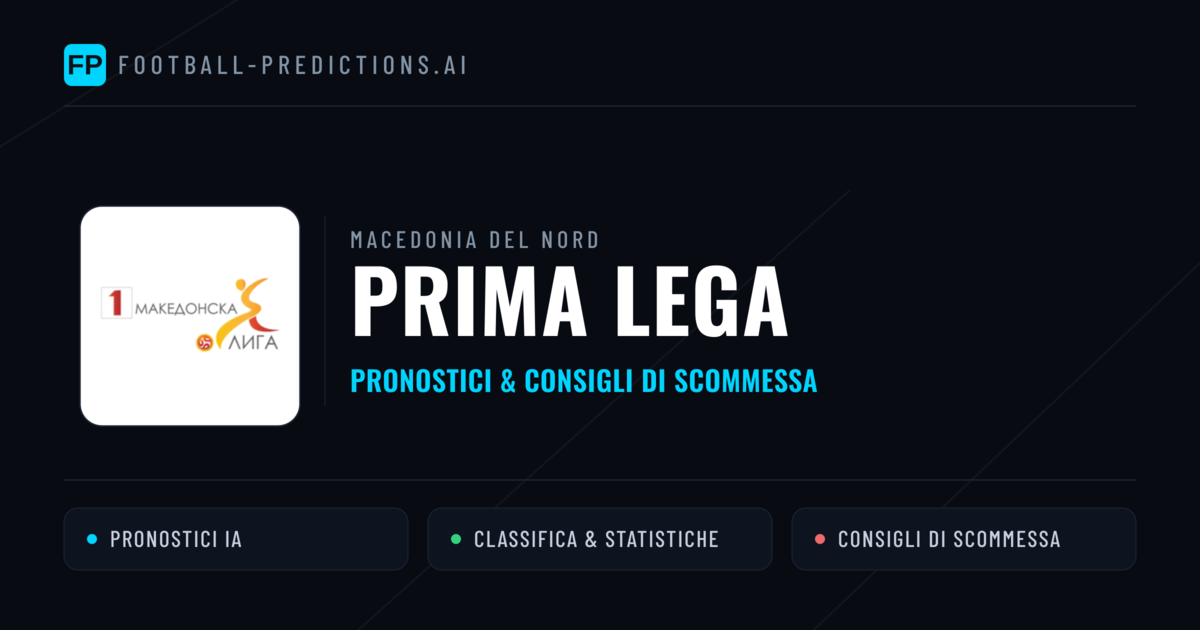 Macedonia del Nord Prima Lega Pronostici Calcio — Gratis Oggi