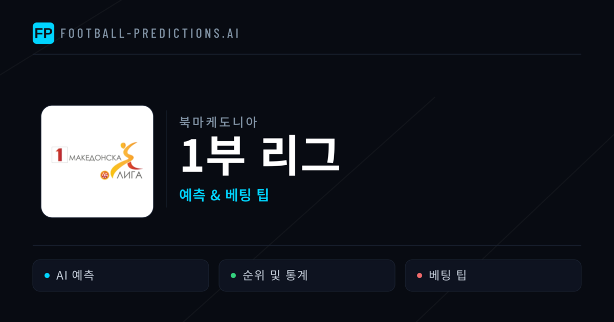 북마케도니아 1부 리그 축구 예측 & 베팅 팁