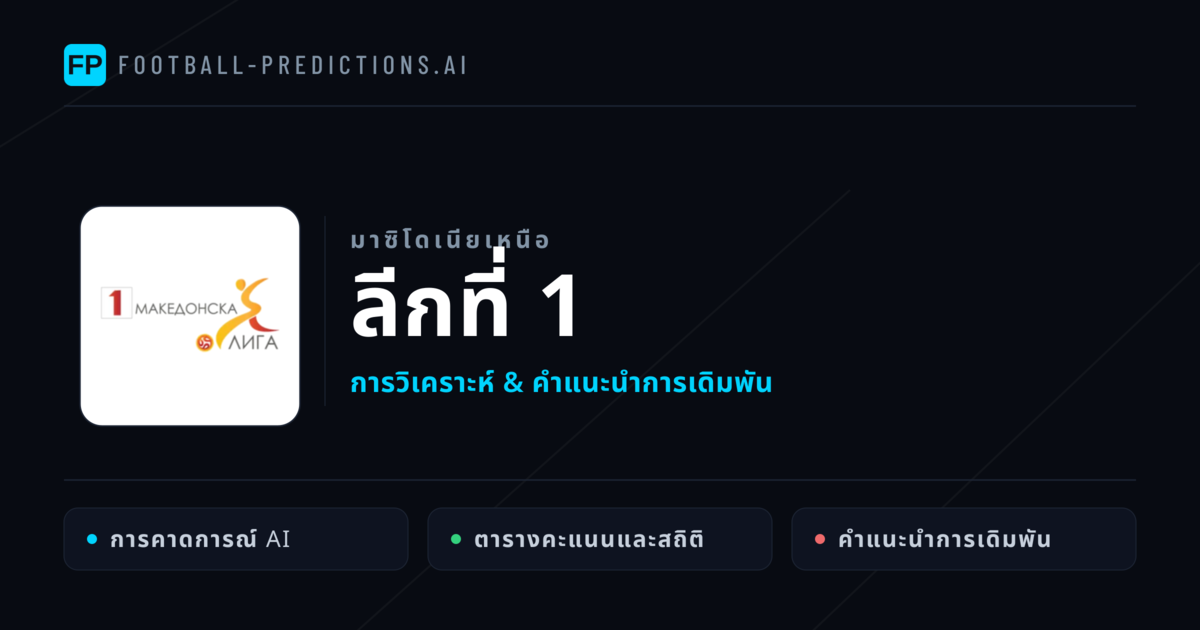 วิเคราะห์บอล มาซิโดเนียเหนือ ลีกที่ 1 & เคล็ดลับเดิมพัน