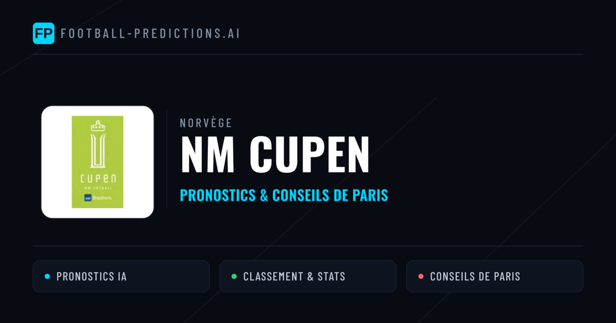 Norvège NM Cupen Pronostics Football — Expert et Gratuits