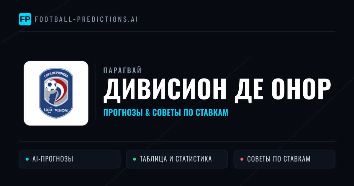 Прогнозы Парагвай Дивисион де Онор — ставки и советы экспертов