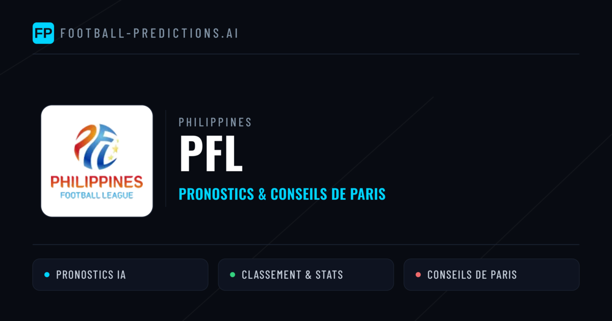 Philippines PFL Pronostics Football — Expert et Gratuits