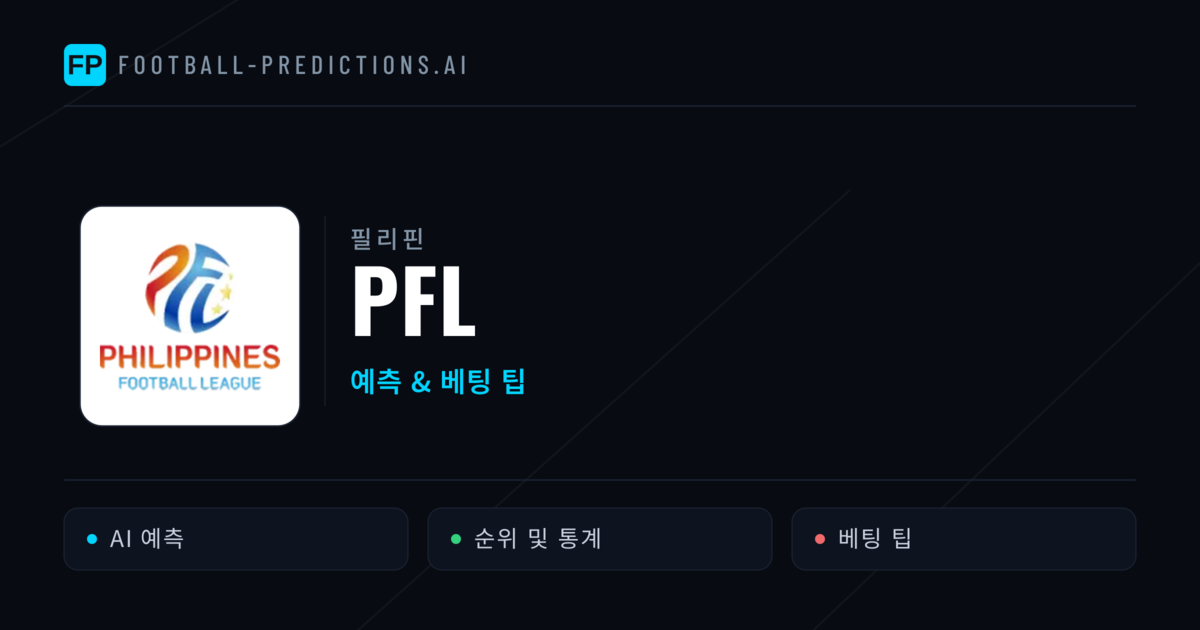 필리핀 PFL 축구 예측 & 베팅 팁