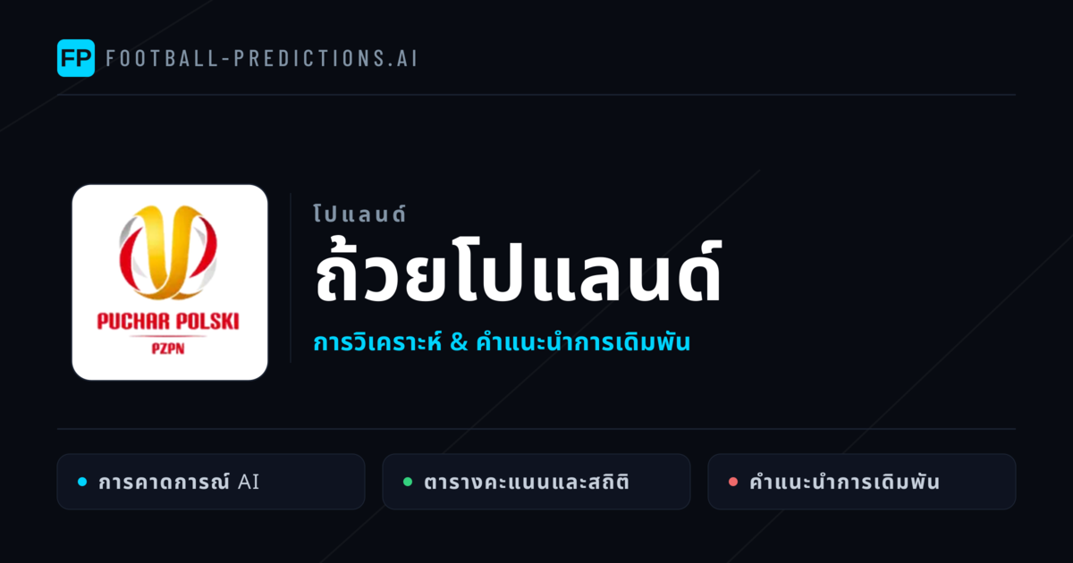 วิเคราะห์บอล โปแลนด์ ถ้วยโปแลนด์ & เคล็ดลับเดิมพัน