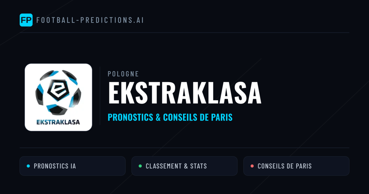 Pologne Ekstraklasa Pronostics Football — Expert et Gratuits